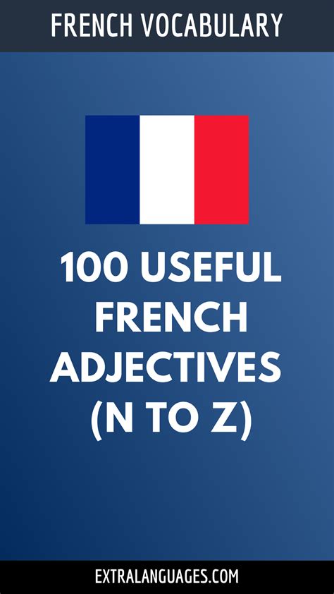 Most useful french adjectives Vocabulaire français Les déterminants Adjectifs