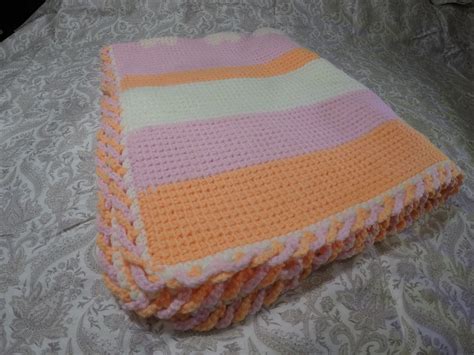 Buy Tunisian Crochet Baby Blankethandmade Baby Blanket Chain Online In