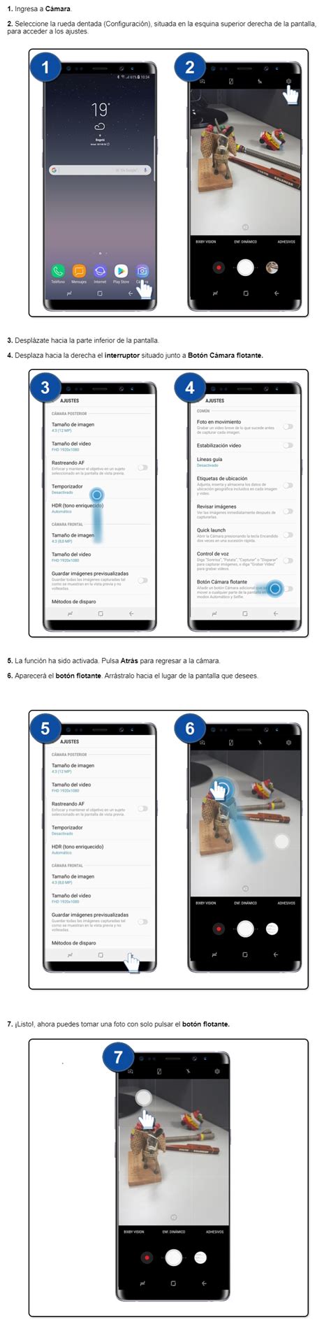 Galaxy Note8 ¿qué Es Y Cómo Utilizar La Función Botón De Cámara