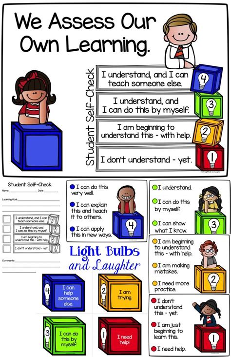 Student Self Assessment Tools Posters Rubric Cards For Student Use