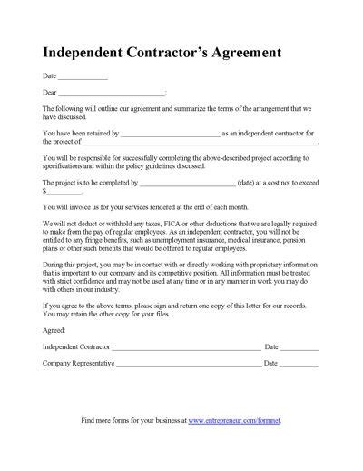 How To Write Contractor Agreement Patricia Wheatleys Templates