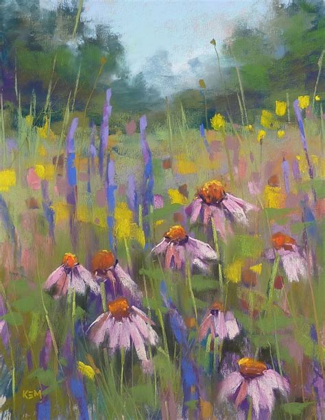 Painting My World Pastel Demo Painting A Tangle Of Wildflowers Wildflower Paintings