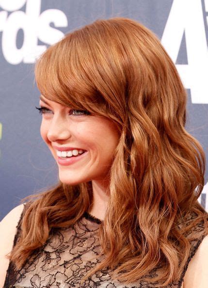 She loves to style her tresses in soft. Emma Stone Light Red Hair On their red carpet hair | Emma stone hair, Emma stone red hair ...