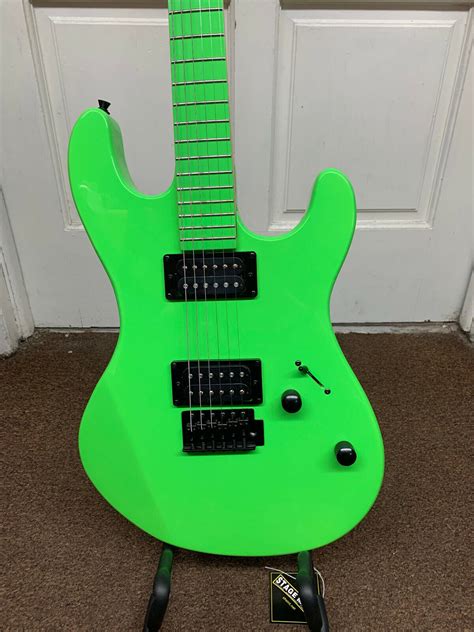 Dean Custom Zone Electric Guitar Neon Like Green New Humbuckers