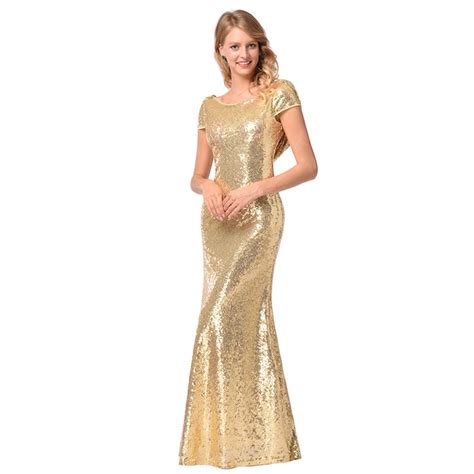 Aliexpress Com Buy Sexy Golden Sequined Maxi Party Dress Stretch