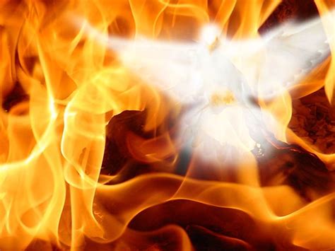 Holy Spirit Holy Spirit Is Described By Fire Christian Background