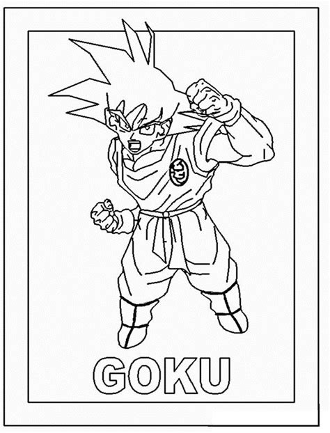 Goku In Dbz Coloring Page Anime Coloring Pages