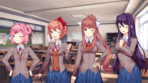 Media Here Are All The 4 Dokis Winking At You Ddlc