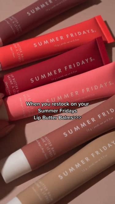 Summer Fridays Lip Butter Balm Hydrating And Delicious Flavors