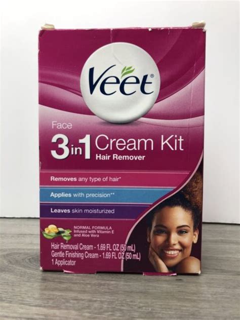 Veet 3 In 1 Face Cream Hair Remover Kit Hair Removal And Gentle Finishing