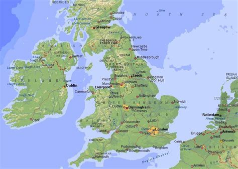 Reino Unido Mapa F Sico