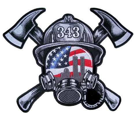 Remembering 9 11 Twin Towers Firefighter 343 Helmet Patch Quality