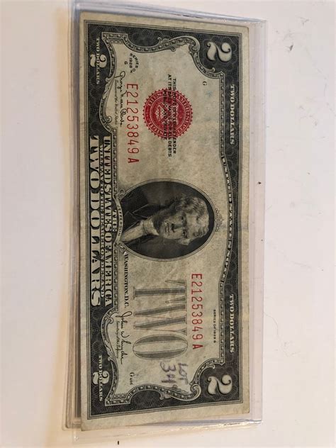 1928 G Series RED SEAL 2 Dollar Bill XF High Grade Note