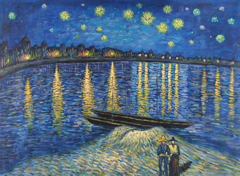 Vincent Van Gogh Starry Night Over The Rhone 2 Painting Framed