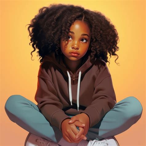 Premium Ai Image Black Girl In Thinking And Doubts Pose