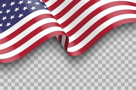 Premium Vector Realistic Waving Flag Of Usa