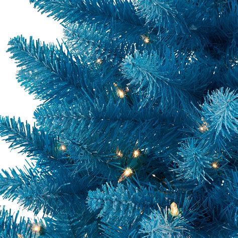 Holiday Time 4ft Pre Lit Teal Blue Christmas Tree With 196 Branch Tips