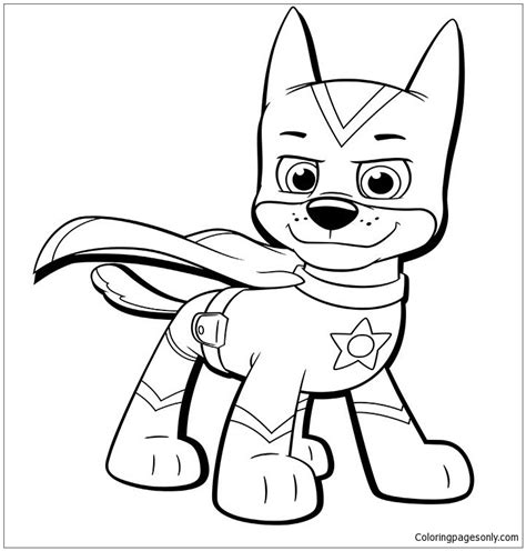 Chase From Paw Patrol 2 Coloring Pages Cartoons Coloring Pages Free