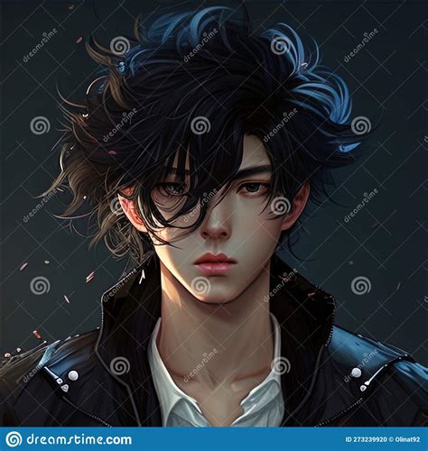 Anime Boy Avatar Ai Generative Art Stock Illustration Illustration Of