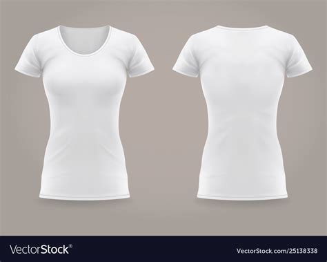 Isolated front and back woman t-shirt fashion Vector Image