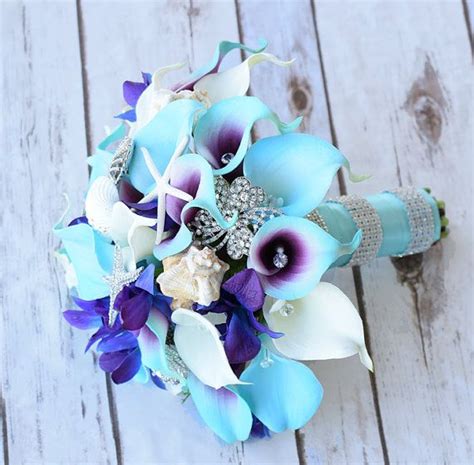 Made from sumptuous foam, our new giant foam artificial flowers are realistically shaped and wonderful to the touch. Wedding Bouquet Wedding Flowers Purple Turquoise Bouquet ...