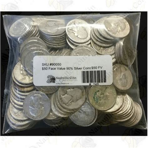 Us 90 Junk Silver Coins 5000 Face Sku 90050