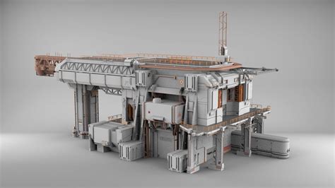 Sci Fi Architecture D Model Cgtrader