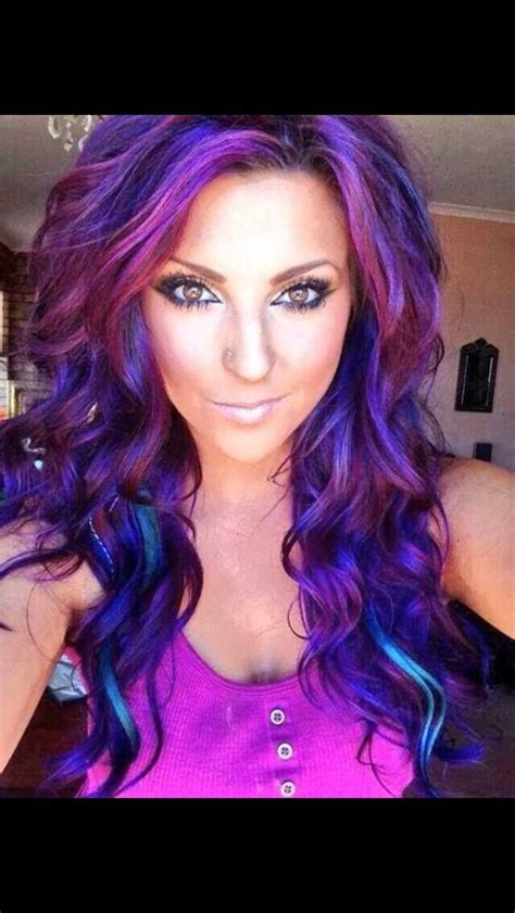 Stir the dye with a spoon to ensure that the powder is completely dissolved. Electric blue and purple ombre look | Hair dye colors ...