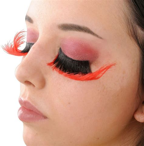 black and red eyelashes feather eyelashes makeup eyelashes cute eye makeup