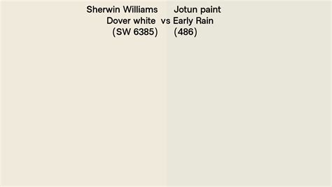 Sherwin Williams Dover White Sw 6385 Vs Jotun Paint Early Rain 486
