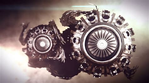 Abstract Turbine Steampunk Sci Fi Engine Engines Wallpaper 2560x1440
