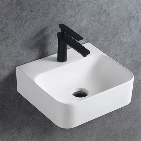 Uk White Ceramic Mini Hand Wash Basin Compact Bathroom Cloakroom Sink New Design 8141 China