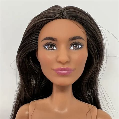 Barbie Mattel Fashionista Nude Brunette Long Hair Doll Picclick