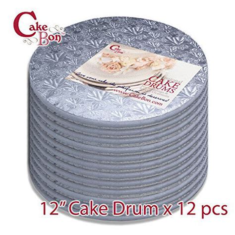 Getuscart Cake Drums Round 12 Inches Silver 12 Pack Sturdy 12