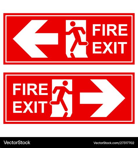 Emergency Exit Sign Vector