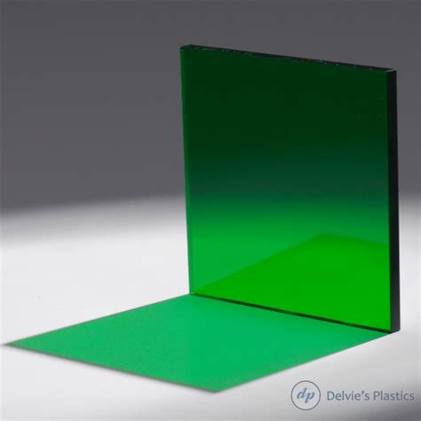 2092 Transparent Green Acrylic Sheet Delvies Plastics Inc