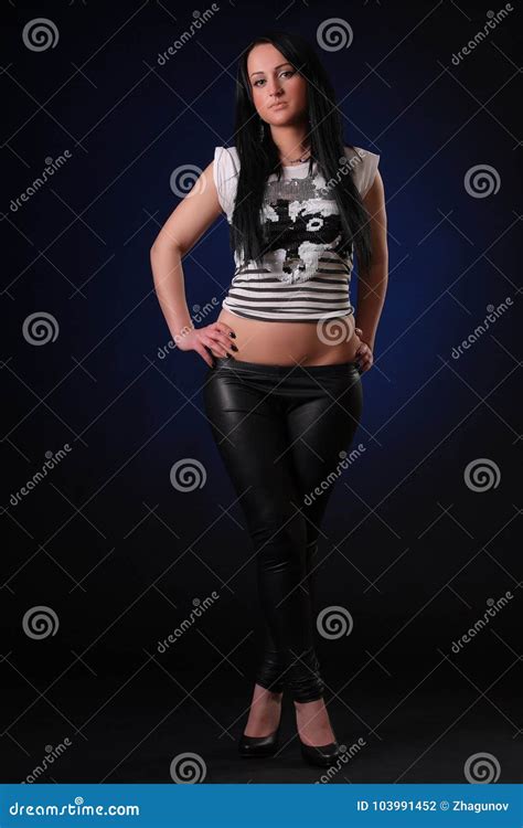 Young Beautiful Brunette Posing In Studio Stock Photo Image Of Female