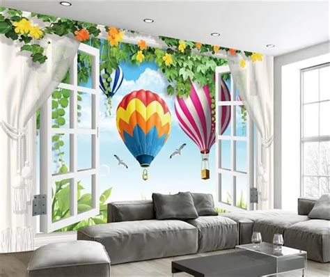 Custom Size Wallpaper 3d Photo Wallpaper Living Room Mural Window And