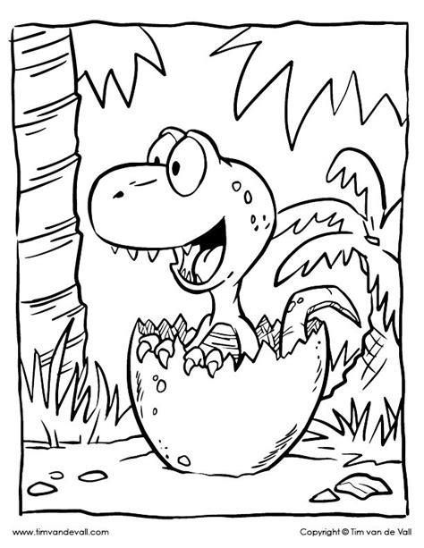 The ultimate christmas coloring pages for kids: Baby dinosaur coloring page - Color the t rex hatchling ...