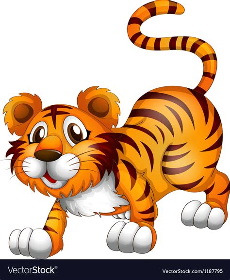 Cartoon Tiger Royalty Free Vector Image Vectorstock