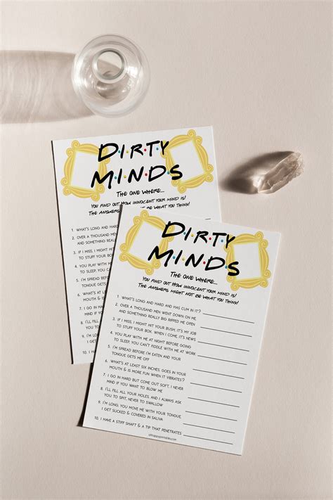 Dirty Minds Bachelorette Game Bachelorette Party Games Etsy