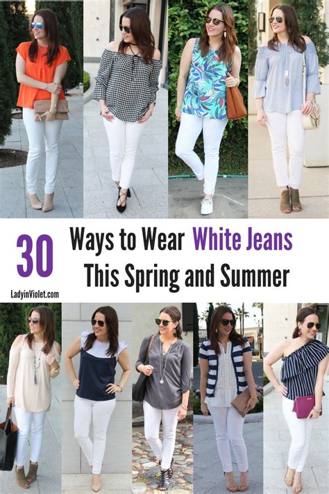 30 Ways To Wear White Jeans In Spring And Summer Lady In Violetlady In Violet