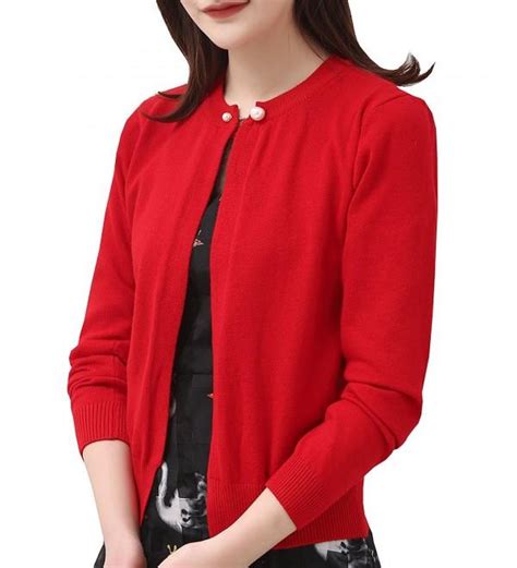 Womens Cardigans Sweater Vintage Red Cardigan Cp182792ddi