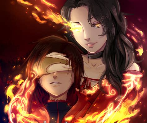 Ruby Rose And Cinder Fall Rwby Drawn By Akashasi Danbooru