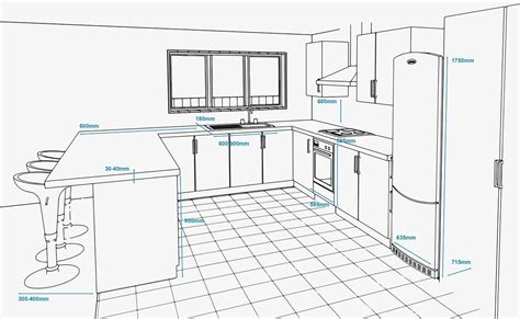 Standard Kitchen Cabinet Dimension Tủ Bếp Mặt Bằng Tầng Bếp