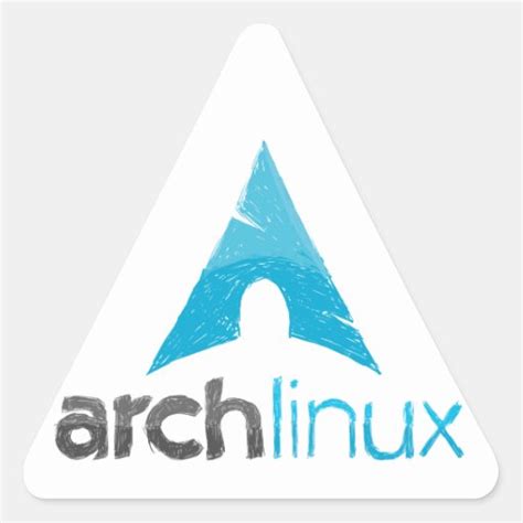 Arch Linux Logo Triangle Sticker Zazzle