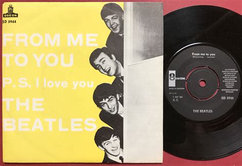 Nostalgipalatset Beatles From Me To You 7 Ljusgul Swe Ps 1963