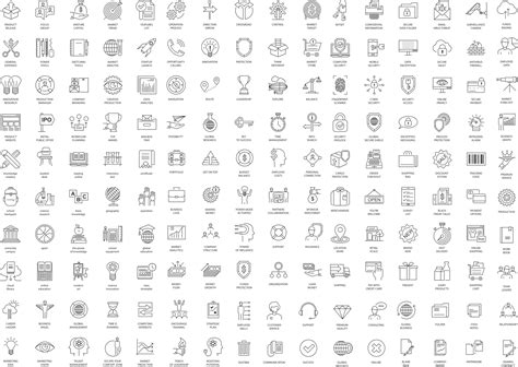 Thin Line Icons Set Free Vector Cdr Download
