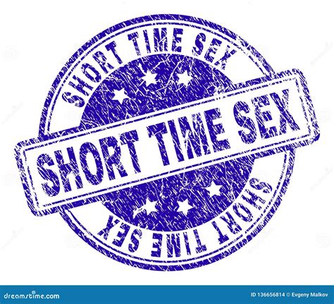 Scratched Textured Short Time Sex Stamp Seal Stock Vector