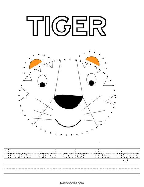 Tiger Facts Worksheet For Kindergarten